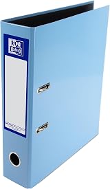 Oxford Premium A4 Lever Arch File Light Blue 70mm Spine 56mm Capacity view 1