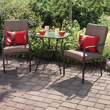Amazon.com: Crossman 3 Piece All Weather Square Outdoor ...
