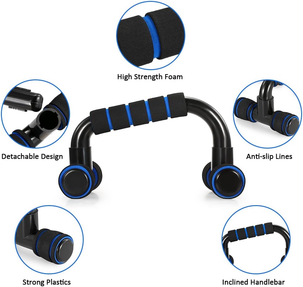 TOMSHOO 5-in-1 AB Wheel Roller Kit AB Roller Pro with Push-UP Bar, Hand Griper, Jump Rope and Knee Pad - Portable Equipment for Home Exercise, Workout (Upgraded Version) : Sports & Outdoors