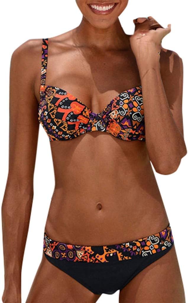 Aribelly Women's Strap Side Bottom Halter Racerback Bikini Bathing Suits