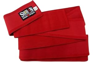 SHIHAN POWER SPORTS OBI Belt Stretchy Elasticated- Flexi 'AKA-RED ' OBI Belt Iaido- Kendo, Aikido RED Belt Takashi Japan Signature Range - 400cm x 8cm Easy Comfortable Fasten