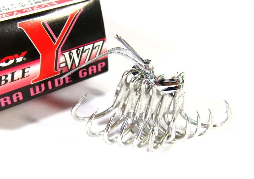 Decoy Treble Hook Y-W77 Wide Gap Extra Strong Hooks Size 2 (3584)