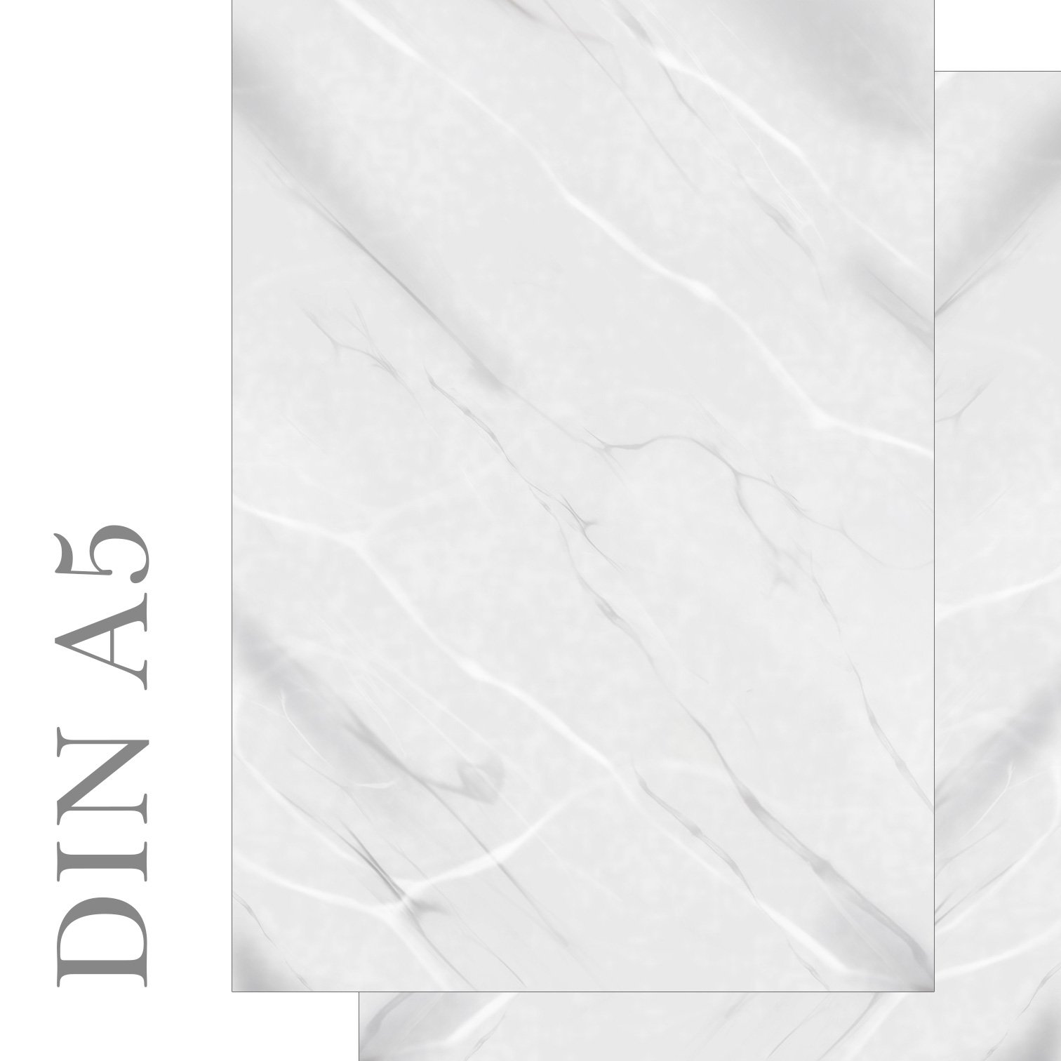 Writing paper marble white/grey, two-sided, 100 sheets, DIN A5 90g/m² - Attention: DIN A5 5493-A5