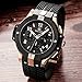 MEGIR Men's Sports Quartz Watches Military Army Silicone Strap Chronograph Wristwatch with Large Thick Dial Man Rose Gold