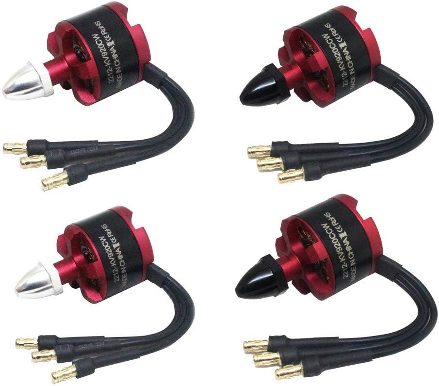 4PCS 2212 920KV CW/CCW Brushless Motor for DJI F330 F450 F550 X525 Quad Multi Use (red)