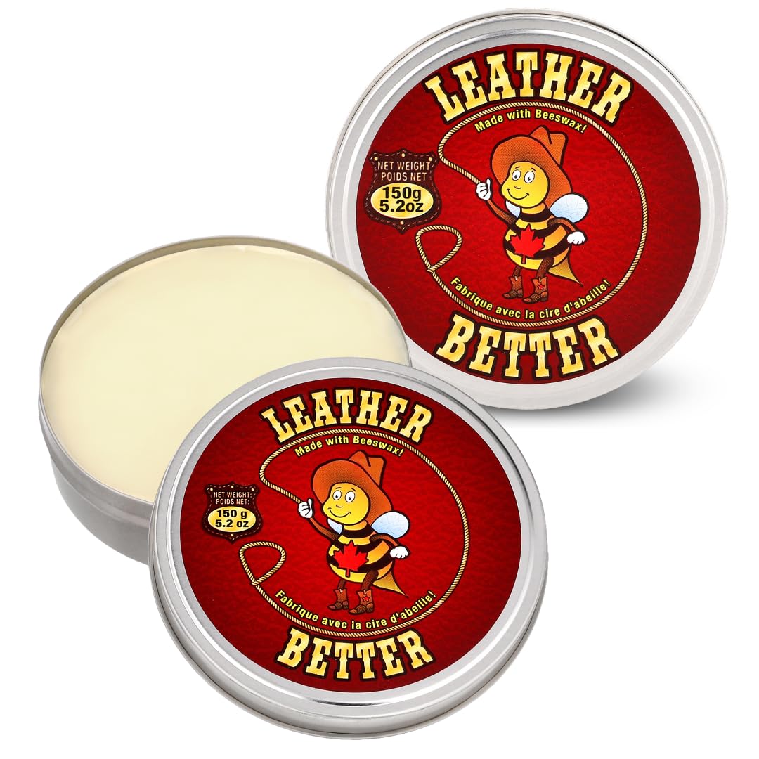 Photo 1 of Leather Better Natural Leather Furniture Conditioner - for Boots, Shoes, Purses, Car Seats, Jackets, and Couches/Restore Moisture and Prevent Cracking / 10.04 oz