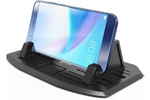 IPOW Anti-Slip Silicone Car Phone Dashboard Pad Mat,Hands-Free Cell Phone Holder for Car/Home/Office Compatible with iPhone 7 7P 6s 6 X XS 8 8P 5S,Galaxy S8 S7 S6 S5, Google Nexus