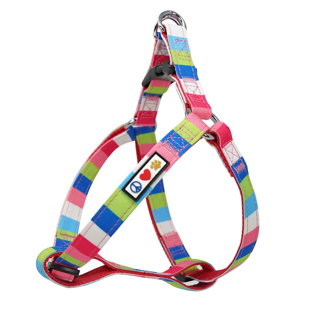 Pawtitas Multicolor Step In Dog Harness or Vest Harness Training of your Puppy Harness Small Pink/Blue/Teal/Green