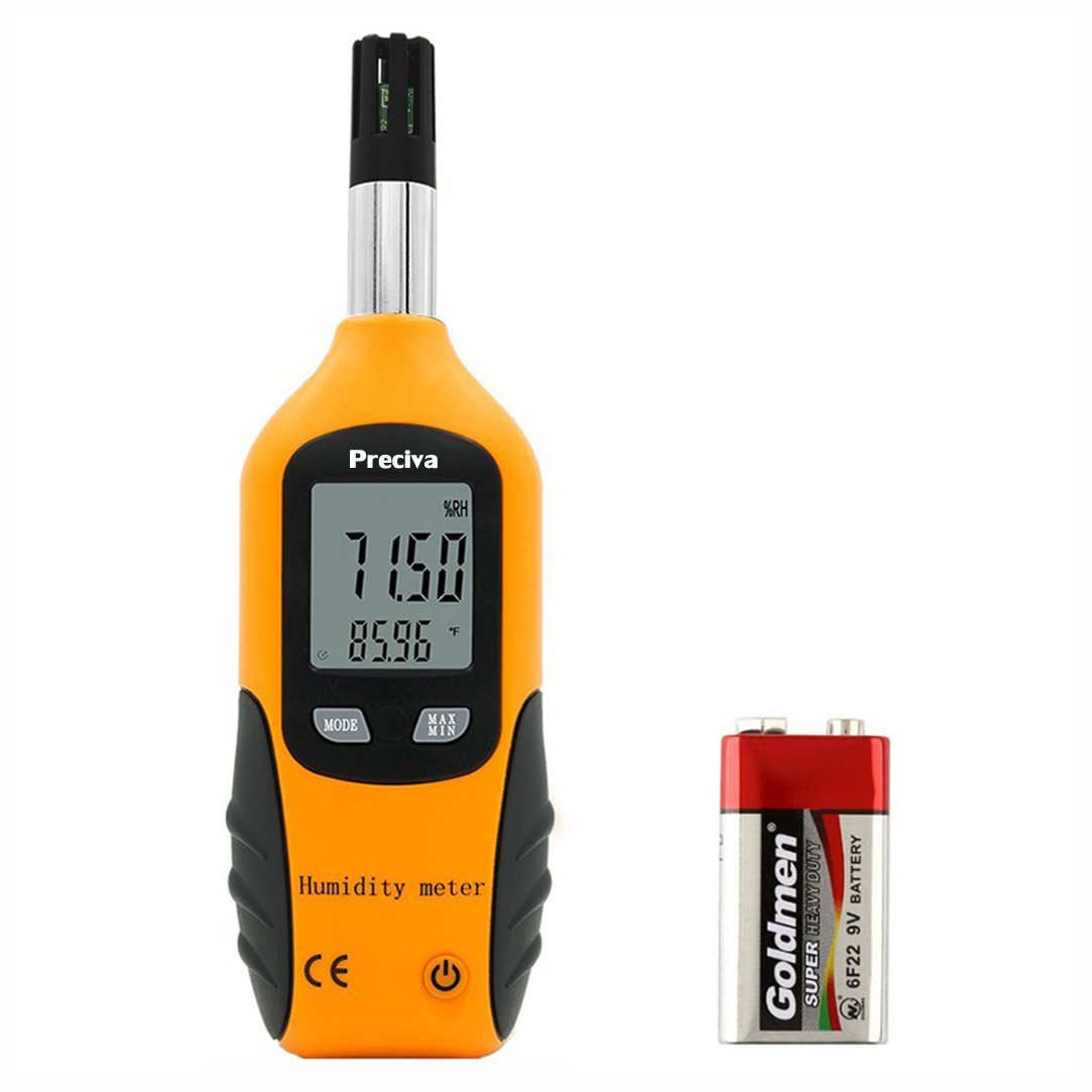 Preciva LCD Digital Psychrometer Mini Temperature and Humidity Meter