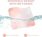 Giecy Gaming Mouse Pad Pink Marble 24 x 20 cm Durable Stitched Edges view 5