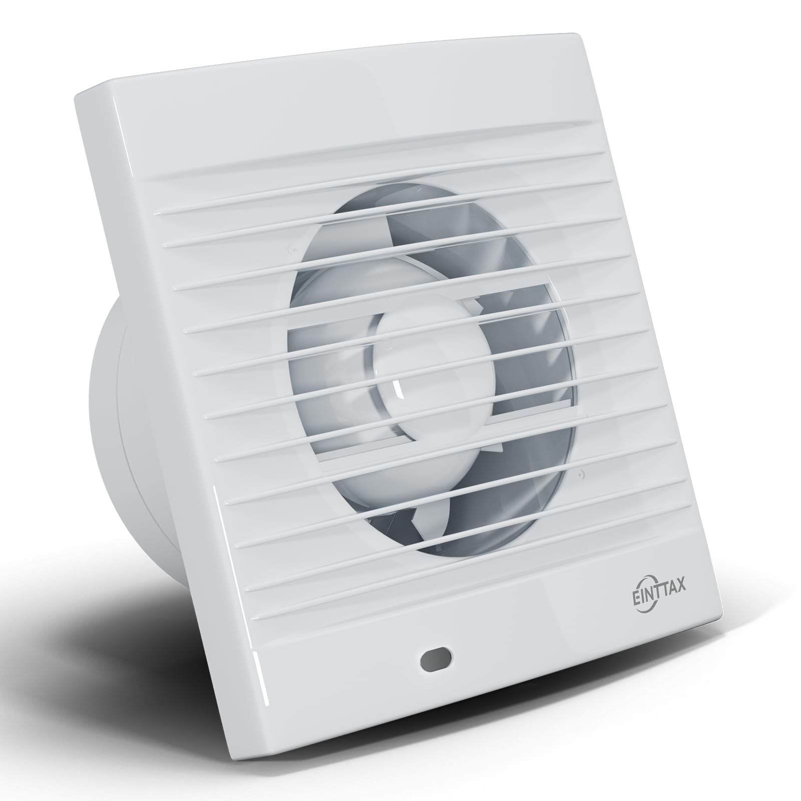 EINTTAX 4 Inch 100mm Bathroom Extractor Fan, 12W Silent Powerful Bathroom Fan, Airflow 130m³/h, Wall/Window/Ceiling Mounted Extractor Fan for Kitchen Toilet Garage, White (No Timer)
