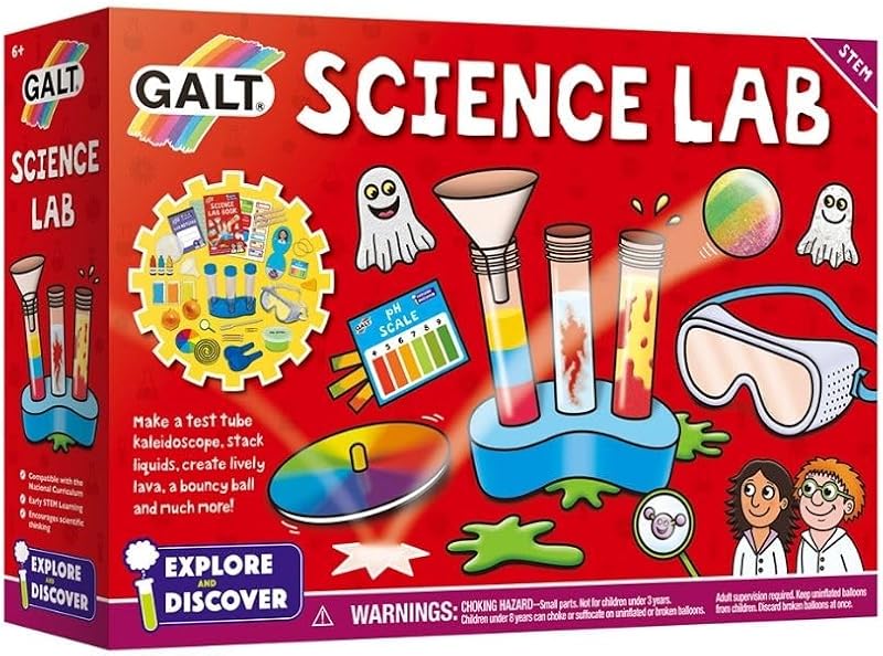 Galt Explore and Discover Science Lab Kit 20 Experiments for Kids 6+
