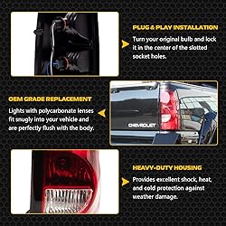 Passenger Side Tail Brake Light Assembly Rear Lamp