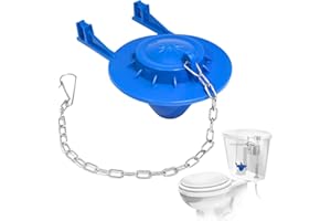 Toilet Flapper Replacement Kit, Universal Water-Saving Long Life Toilet Flapper for 2-Inch Flush Valves, Easy to Install Toil