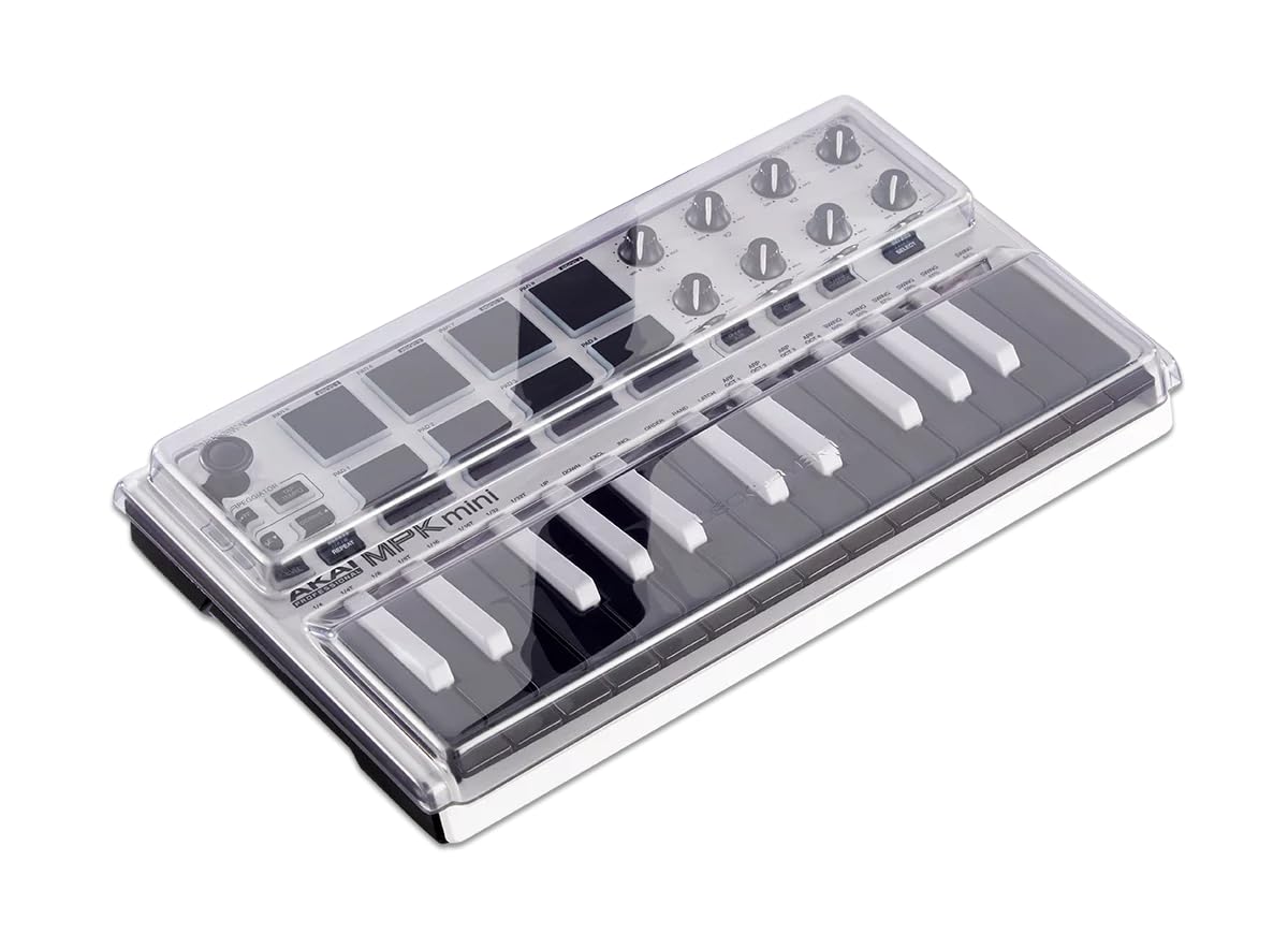 Decksaver LE Cover for Akai MPK Mini MK2 - Super-Durable Polycarbonate Protective lid in Smoked Clear Colour, Made in The UK - The Producers' Choice for Unbeatable Protection