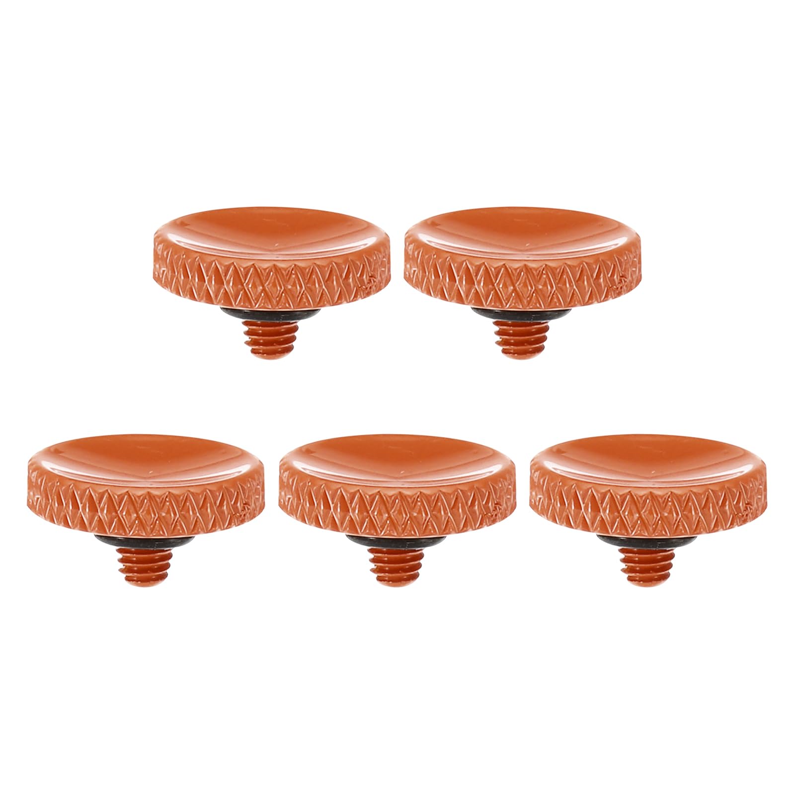 PATIKIL Camera Shutter Button, 5 Pack Soft Shutter Release Button Pure Copper Camera Button Knurled Suitable for Nikon for Fujifilm for Leica DSLR/SLR Camera, Orange — image 1