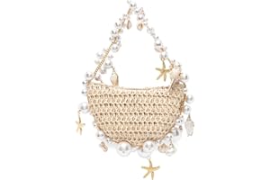 SpeesY Pearl Woven Women's Bag Handbag Beach Bag Female Shoulder Messenger Bag