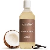 Deep Steep Bubble Bath, Vanilla Coconut, 10oz, Hypoallergenic | Soothing Soak with Shea Butter, Argan Oil, Aloe Vera &amp; Coconut Oil, Vegan, Sulfate-Free, PH-Balanced Clean Beauty