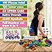 Zon Living 195 Piece Magnets for Kids Magnetic Alphabet Letters Numbers Lowercase Uppercase Refrigerator Magnets ABC 123 Toddlers Carry Bag Board Vowels Frig Fridge