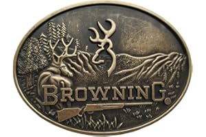 Deer Country Hunting Fishing Belt Buckle Bronze