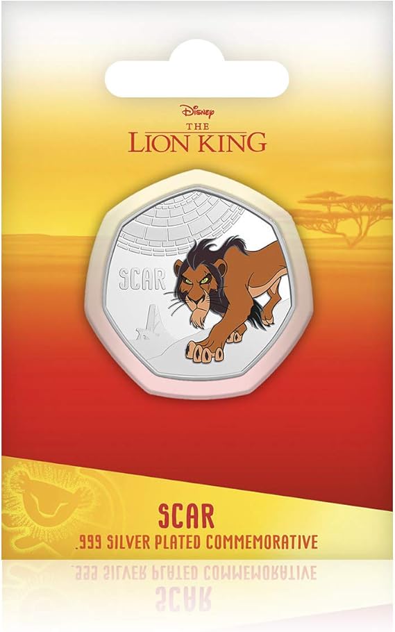 IMPACTO COLECCIONABLES Disney The Lion King Scar 50p Shaped Silver