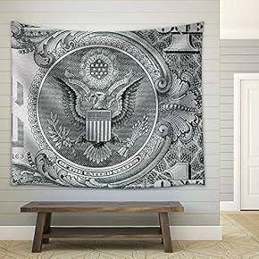 American Dollar Bill - Fabric Wall Tapestry Home Decor - 51x60 inches
