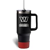 The Memory Company NFL 40oz Game Day Tumbler - Premium Stainless-Steel Double-Wall Vacuum Insulated Travel Cup with Removable Silicone Base , Laser Engraved Team Logo, Hot & Cold Drinks