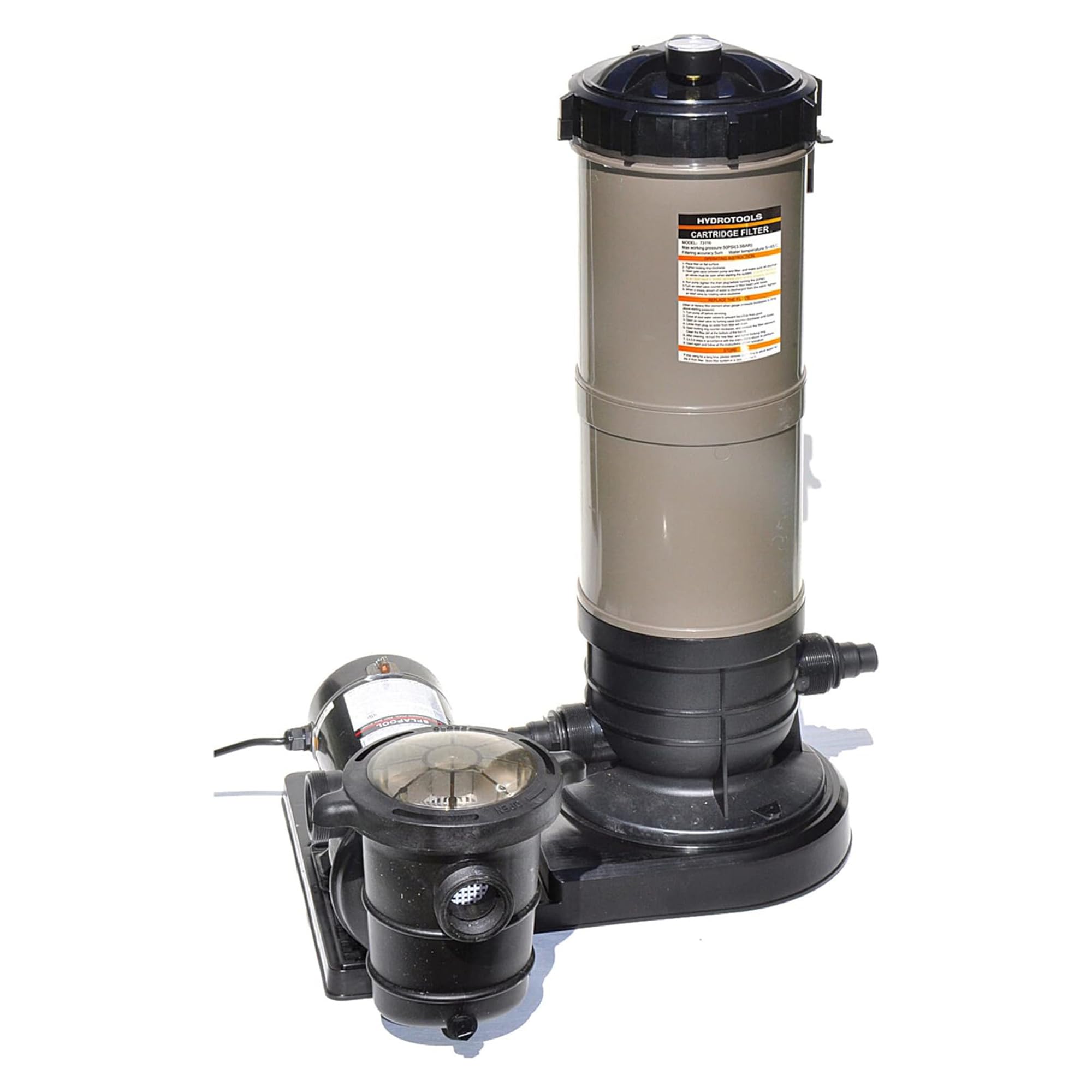 Photo 1 of SWIMLINE HYDROTOOLS Model 70151 Extra-Flo Above-Ground Pool Cartridge Filter System - 40 Sq. Ft. Filtration Area, 0.9 THP, 4,500 GPH, 110V/60Hz Single Speed Pump for Pools up to 19,000 Gallons