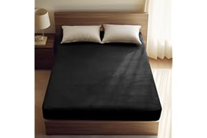 PHF Ultra Soft Velvet Fitted Sheet Twin Size, 16" Deep Pocket with Wider Stronger Elastic Band, Easy Fit Easy Care, 1 Pack Co