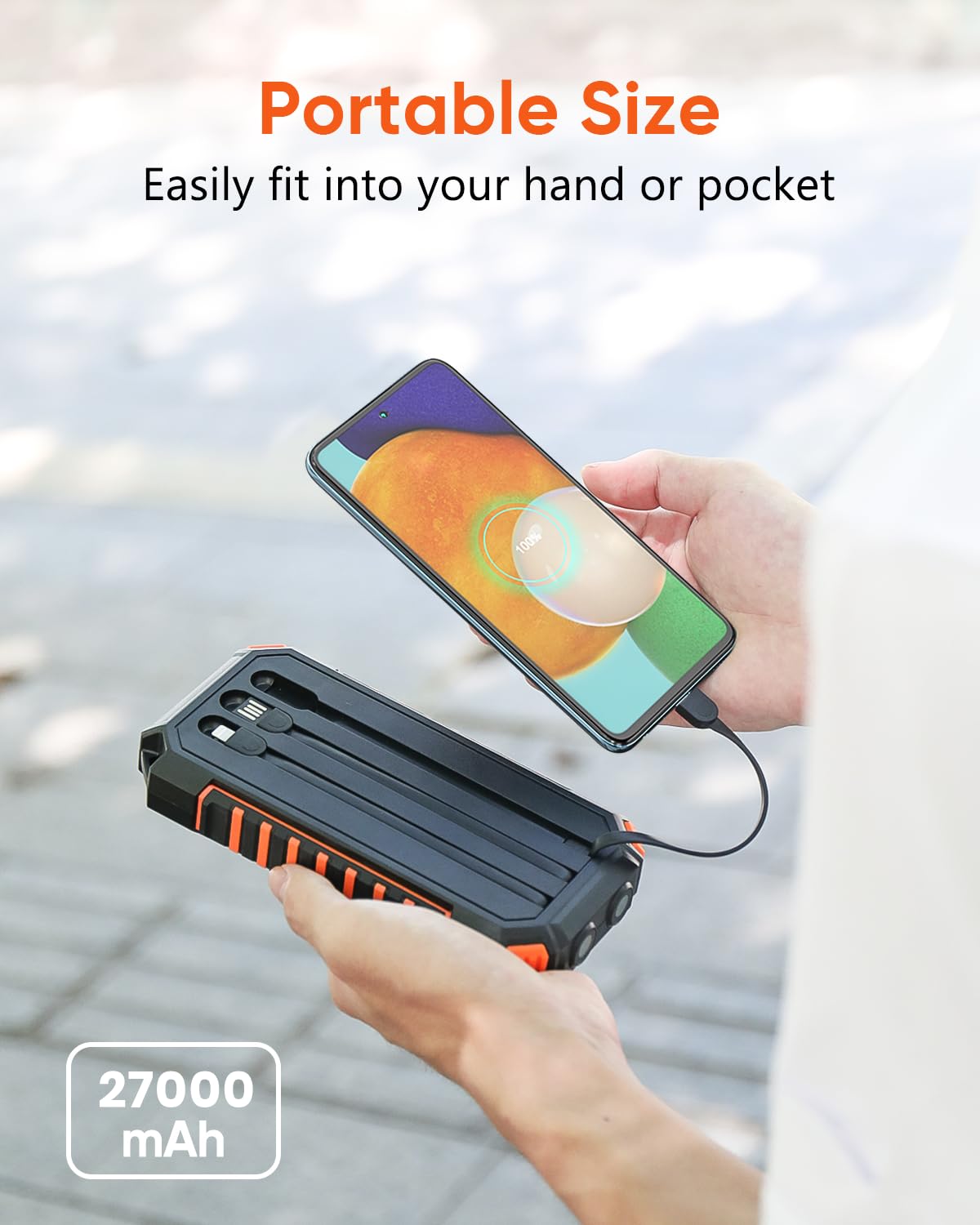 Mua Solar Charger Power Bank 27000mAh Portable Phone Charger with