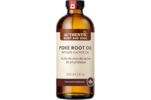 Poke Root Oil, Herbal Infused Oil, Premium Canadian Grown Pokeweed Root Infused Castor Oil 8 oz