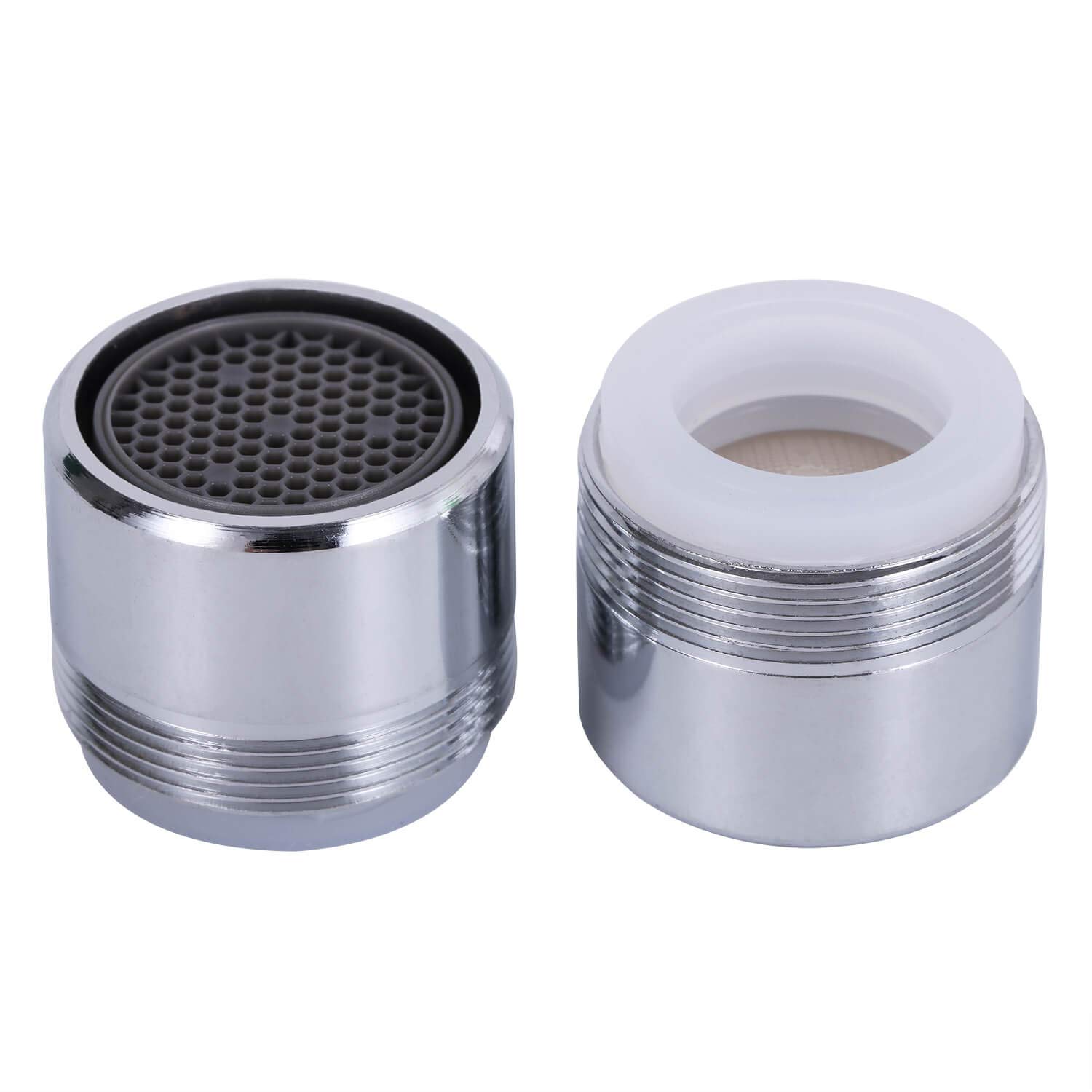 Photo 1 of 2 Pack 1.5 GPM Sink Faucet Aerator, Male and Female Dual Thread Aerator, Regular/Standard Size, Chrome by NIDAYE