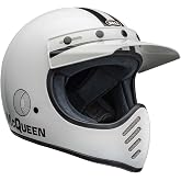 Bell Moto-3 Unisex-Adult Cruiser Motorcycle Helmet - Steve McQueen Any Given Sunday Gloss White/Black/X-Large