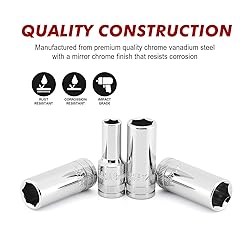 CASOMAN 14PCS 3/8" Drive 6 Pt. Mid-Length Socket