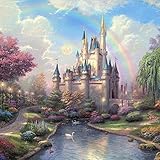 Awakingdemi DIY Diamond Painting Ancient Castle Resin with Drill Painting Cross Stitch Wall Stickers Rhinestone Painting Home Decor