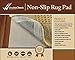 Non Slip Area Rug Pad Size 4 X 6 Extra Strong Grip Thick Padding Beige