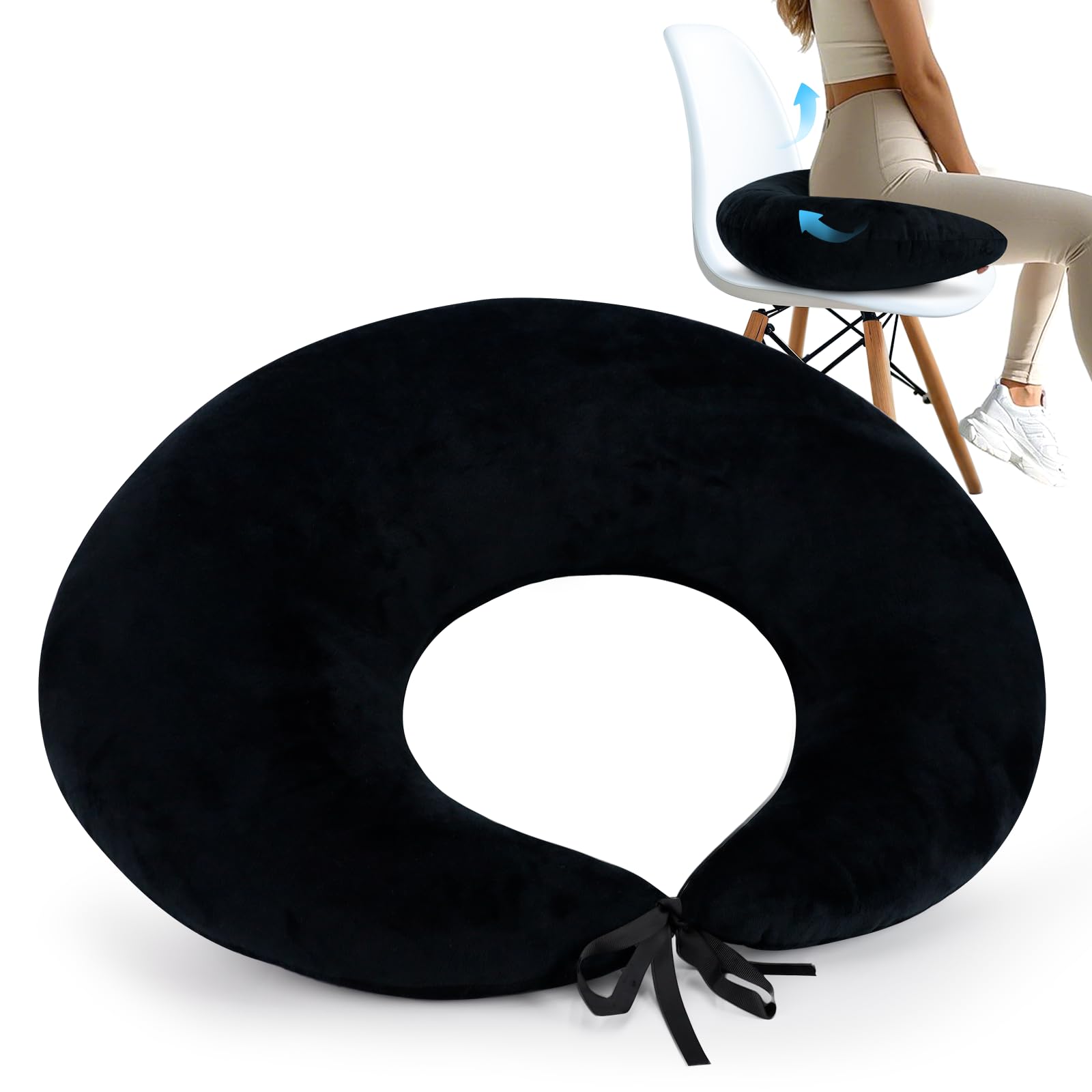 Photo 1 of RoamReady BBL Pillow After Surgery for Butt Sleeping Sitting, Driving Donut Hemorrhoid Pillow, Seat Support Hip Cushion, Cotton BBL Post Surgery Recovery Must Haves (Upgraded)