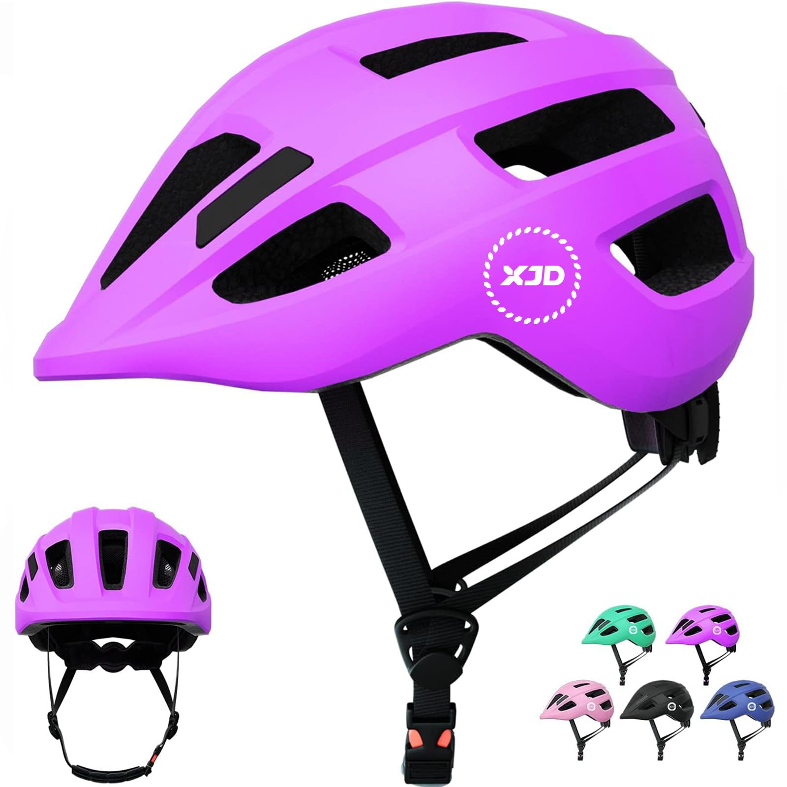 XJD Kids Helmet Age 2 Toddler Bike Helmet CE EN Certification Helmet Kids Impact Resistance for Bicycle Scooter Rollerskate Skateboard Age 2-8 Years Old Boys Girls (Purple, XS)