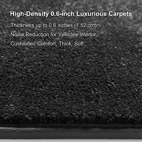 WENNEBIRD Carpet Floor Mats for Tesla Model 3 Highland 2024-2026, 3Pc | 1.5 cm Ultra-Thick Plush Carpet, Noise-Reducing Comfort, Waterproof TPE Layer, Anti-Slip Backing