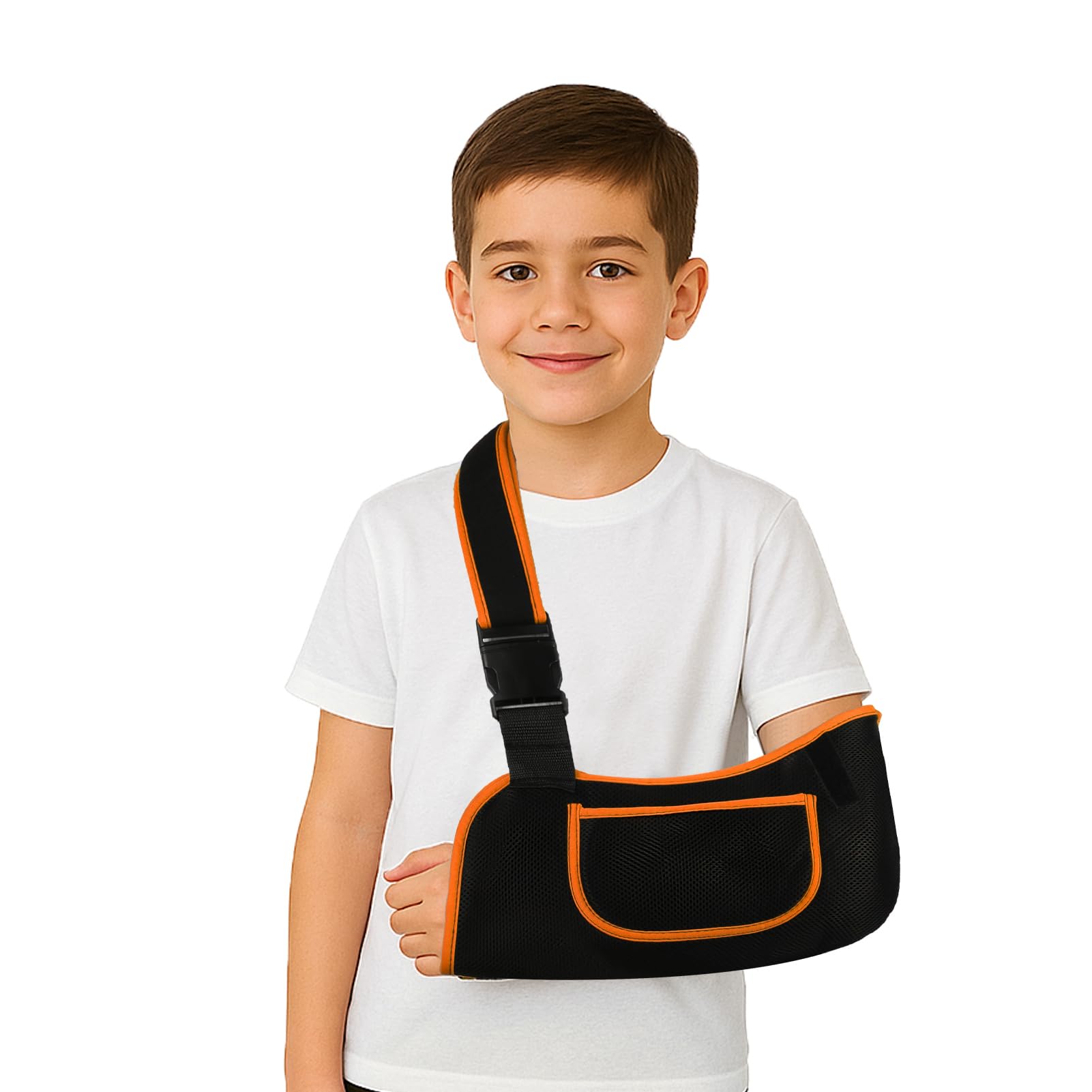 Photo 1 of kids arm sling, Lightweight & Breathable Medical Sling with Adjustable Shoulder Strap, Shoulder Mesh Immobilizer Slings for Elbow Injury/Torn Rotator Cuff/Wrist Injury/Surgery.Right or Left