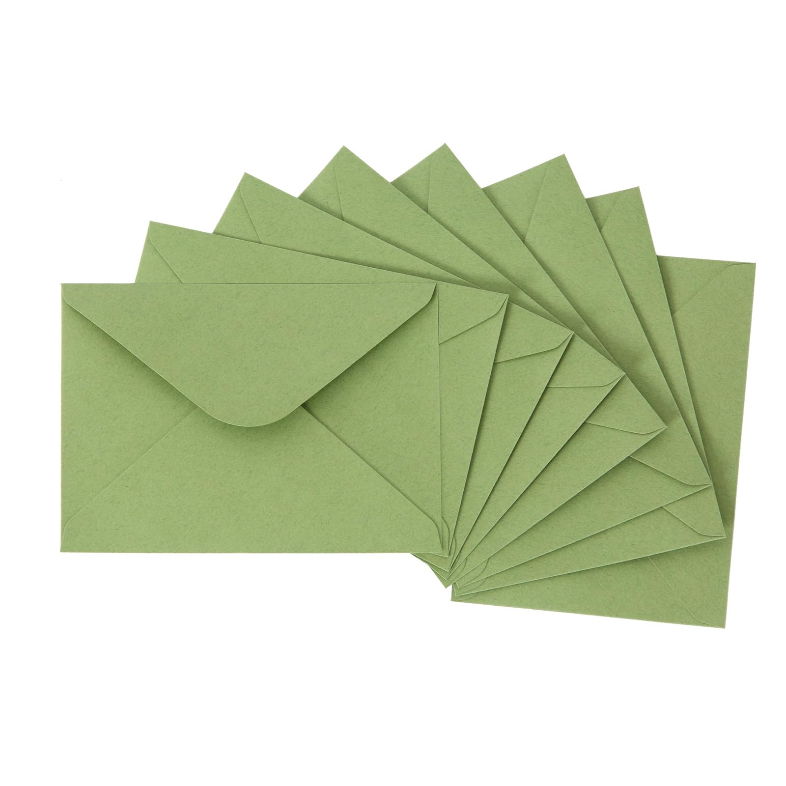 Photo 1 of 100 Pack 4x6 Envelopes, Contour Flap A4 Sage Green Envelopes for Invitation, ideal for Weddings, Baby shower, RSVP Card, Colorful Envelopes for Personalize Gift Cards, Birthday Party 4.5 x 6.4 Inches