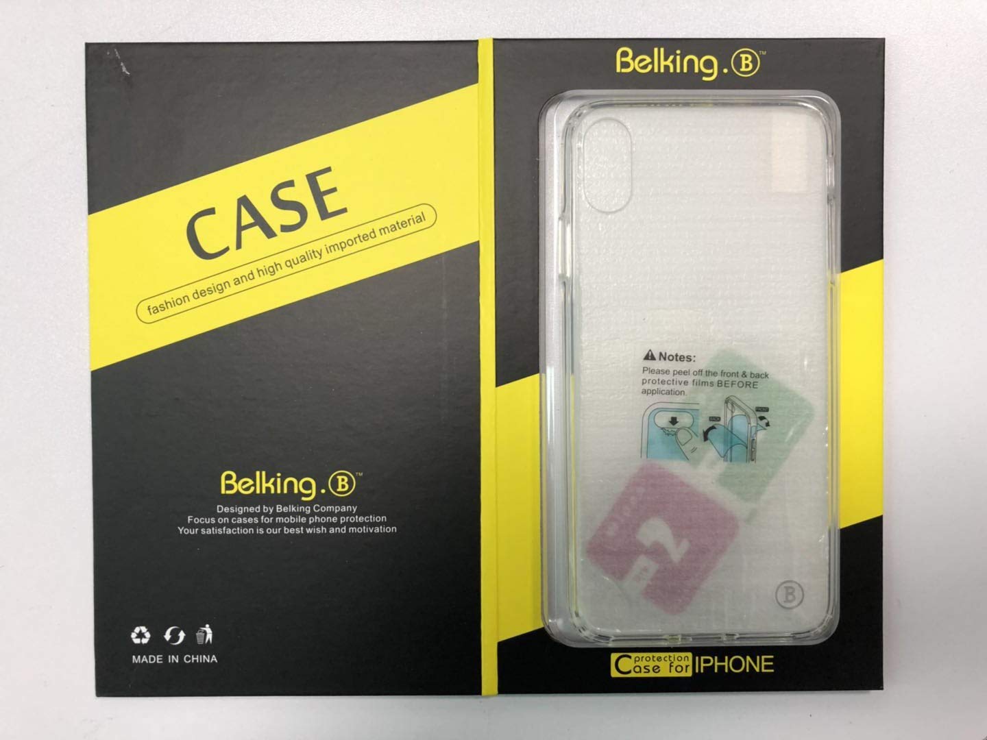 iPhone Xs Max Case,PC TPU Hybrid 2 in 1 Protective Case for iPhone Xs Max, Transparent iPhone case, Anti-Scratch Hard Back,iPhone 6.5\