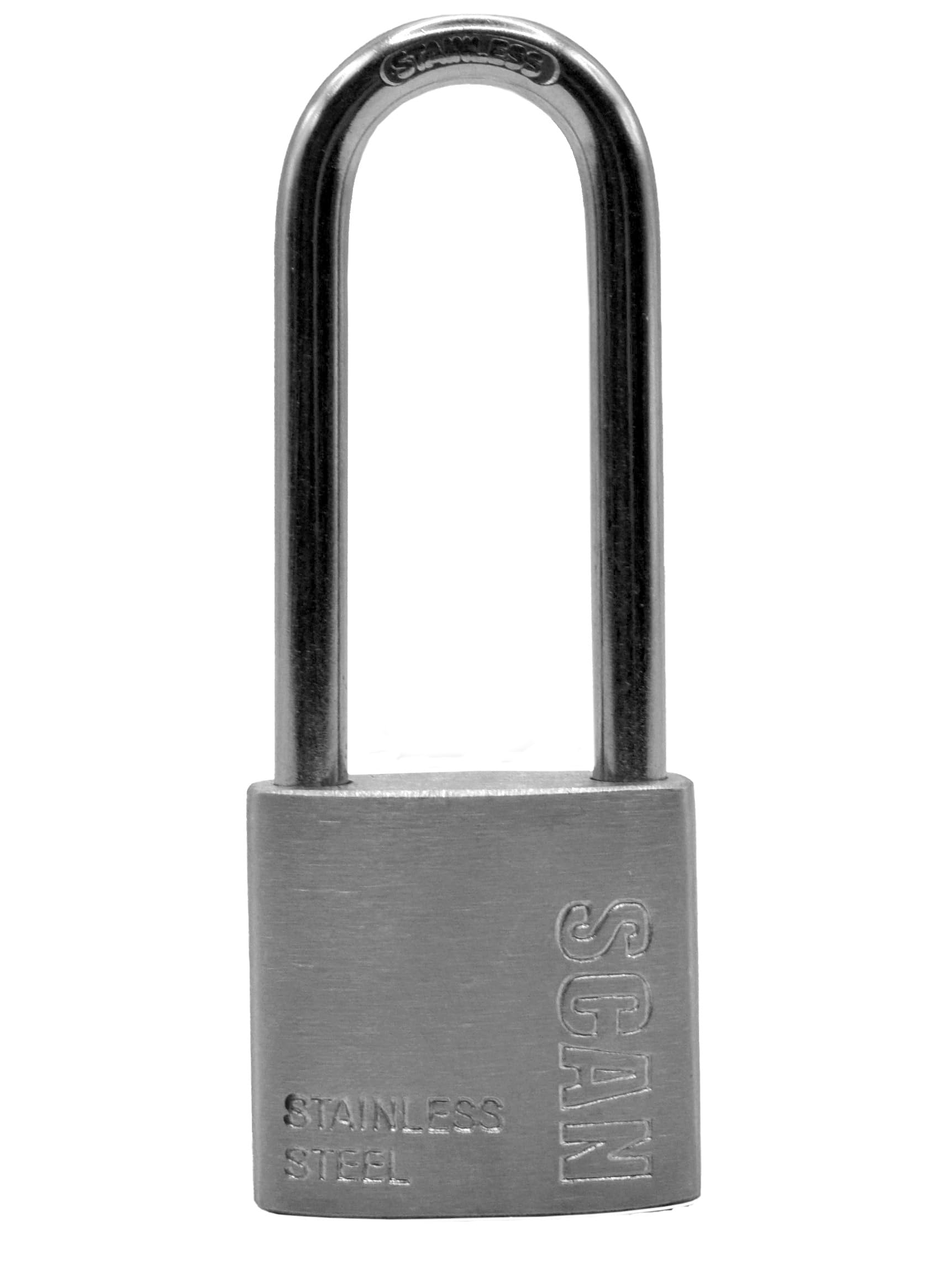 SCAN SCAPLSS32LS Stainless Steel Padlock, Silver