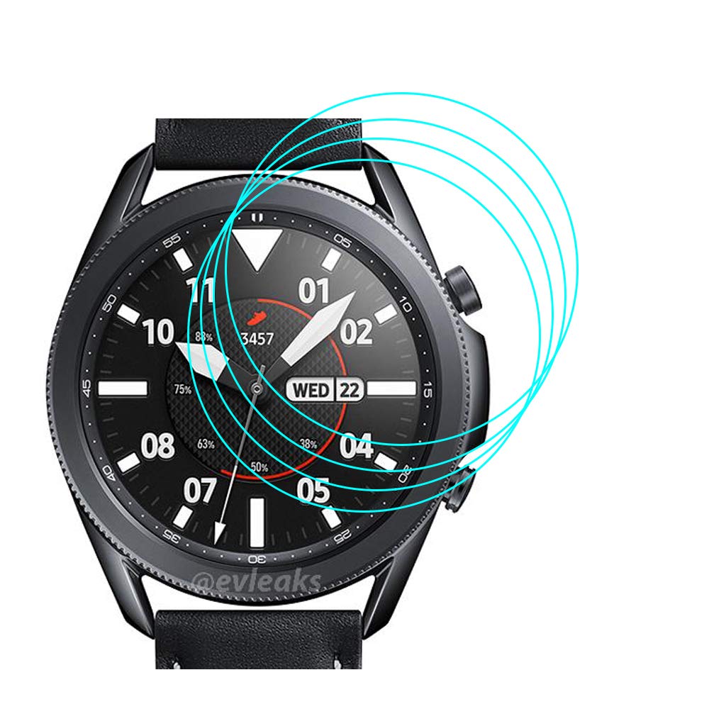 YGoal Screen Protector for Samsung Galaxy Watch 3, [4 Pack] 9H Hardness, Anti Scratch, No Bubbles and High Definition Premium Tempered Glass Screen Protector for Samsung Galaxy Watch 3 45mm