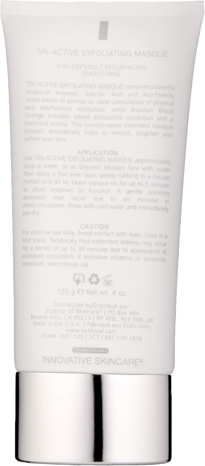 iS CLINICAL Tri-Active Exfoliating Masque; Acne Treatment; Face Exfoliator; Large Pores Treatment, Light green - Image 5