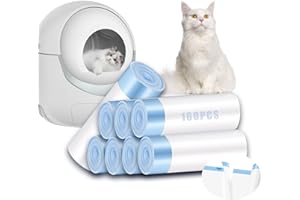 Niserelesa 160 Count Cat Litter Box Bags, Self Cleaning Litter Box Bags Compatible with Litter Box Robot 3 & 4, (10-12 Gallon