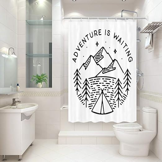 Amazon Com Jawo Rv Shower Curtain For Camper Trailer Camping