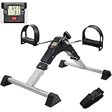 Hausse Folding Exercise Peddler Portable Pedal Exerciser with Electronic Display, Black