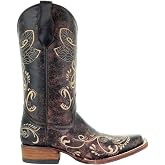 Corral Boots Womens Embroidered Square Toe Casual Boots Knee High Mid Heel 2-3"