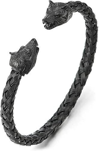 Bracelet homme tete de loup Clearance